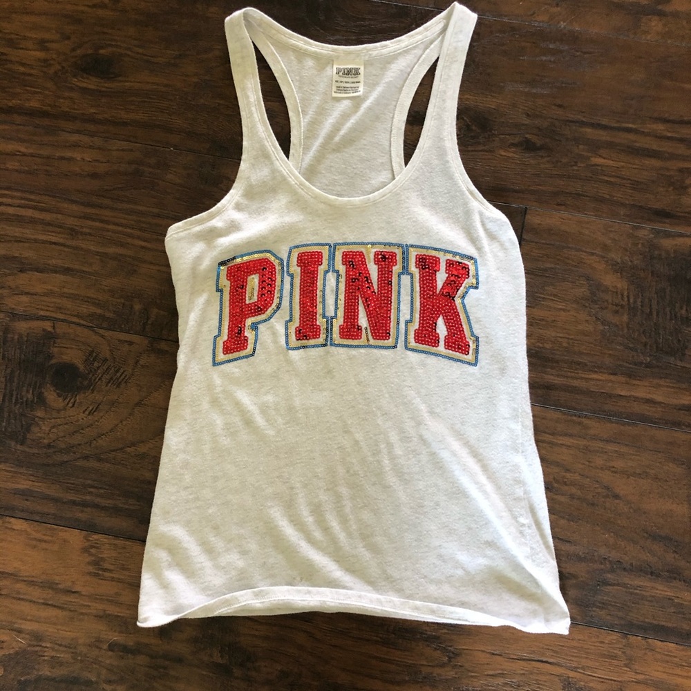 PINK | sequins tank| size xs